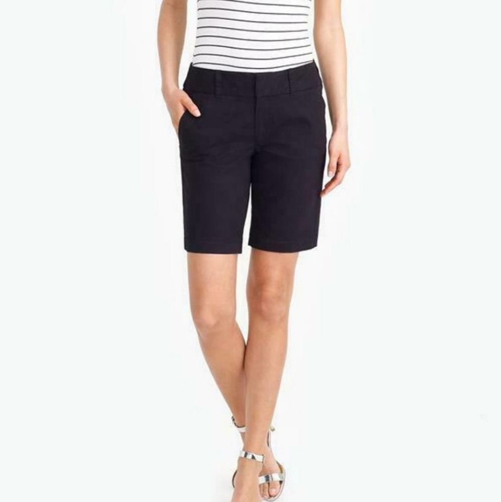 J. Crew Frankie Bermuda Black Chino Short